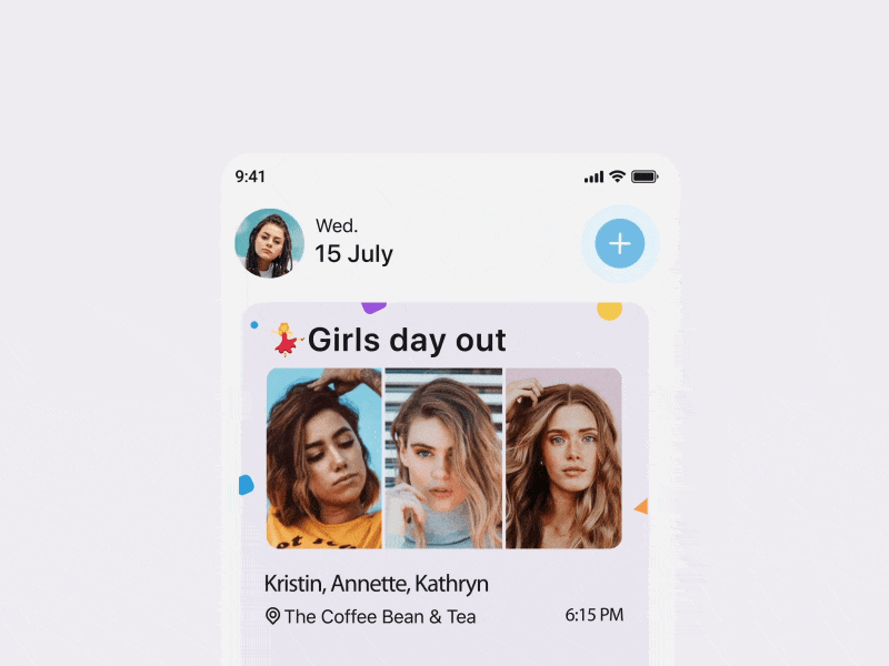 Celebration reminder app design