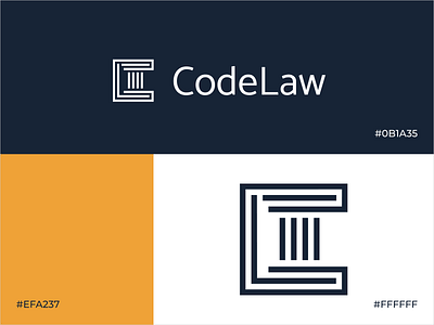CodeLaw blue branding clean design law lawyer logo modern orange proffessional ui ux uxui design