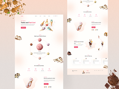 Ice Cream Landing Page Design