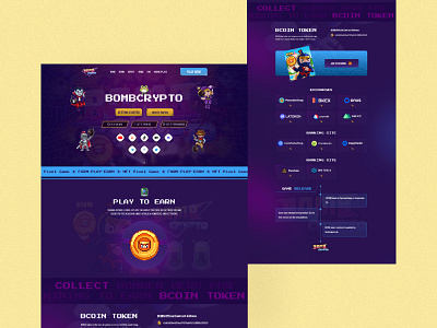 Bombcrypto Homepage Redesign bombcrypto bombcrypto website crypto game crypto website landing page nft gaming redesign