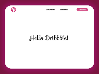 Hello Dribbble