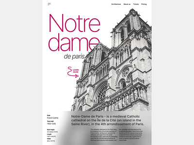 Notre-Dame de Paris. Аrchitecture architecture tablet ui