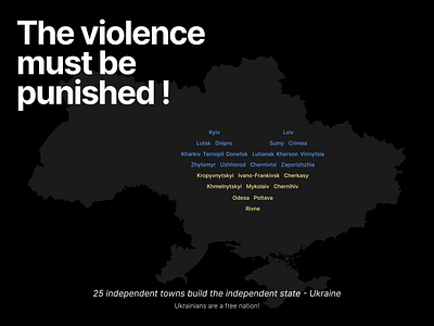 The support for Ukraine! The violence must be stoped!