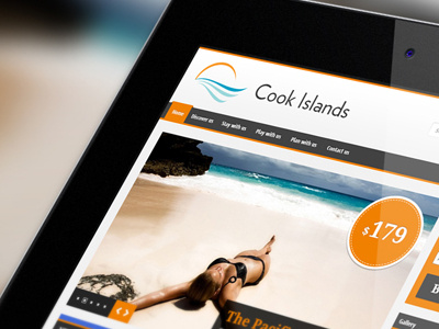 VTO Cook Islands cook destination framework islands layout pitch skin tourism webdesign