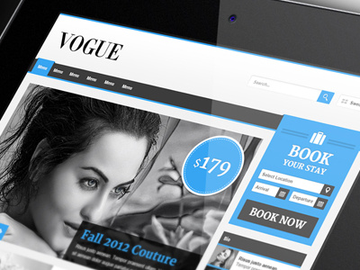 VTO Vogue destination framework layout pitch skin tourism vogue webdesign