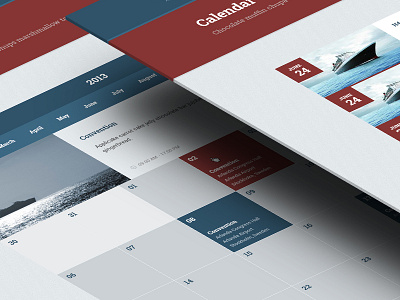 Navigation System Website Nr 2 blue calendar date design flat metro ocean red ui ux website