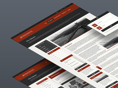 Financial website bank black design investment iu red ux wordpress