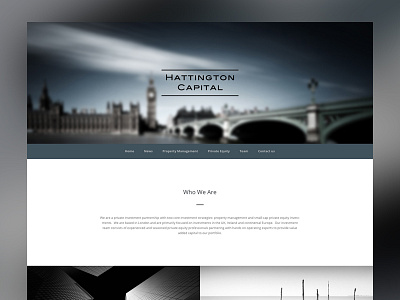 Desktop version blue clean flat london navigation responsive ui ux website