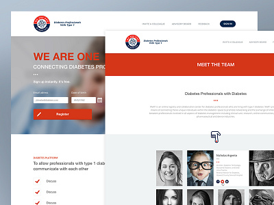 We Are One ble diabetes medical red responsive ui ux website