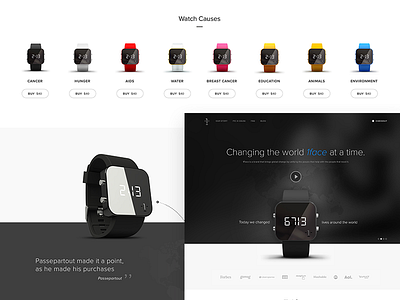 Charity Watch Brand Landing Page brand charity landing page ui ux watch