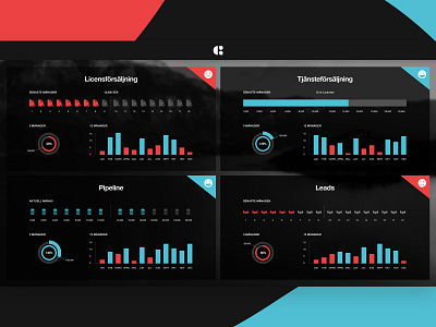Cirrus 2 Display example 3 blue crm graph info design infographics presentation red ui ux