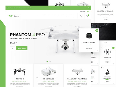 Boomer Site apple design drones ecommerce landing page products responsive ui ux webdesign