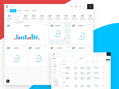 Cirrus 2 Prototype app blue crm dashboard design infographics ui ux