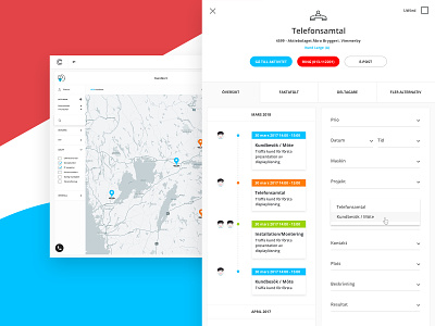 Cirrus 2 Prototype activities app blue crm dashboard design infographics map ui ux