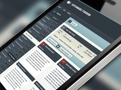 Tourism app Part 2 app blue interface iphone menu tourism ui user interface