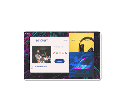 MIXTAPE LAUNCH LANDING PAGE design ui ux