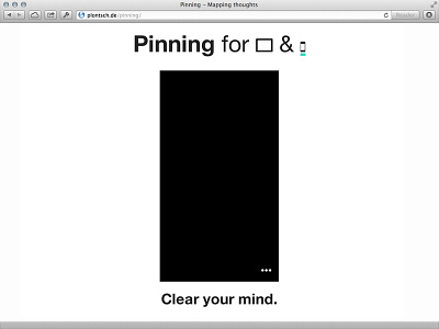 Pinning • App Website app homepage ios web
