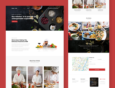 Eatery Cafe - Landing page for Restaurant Website design typography ui web design