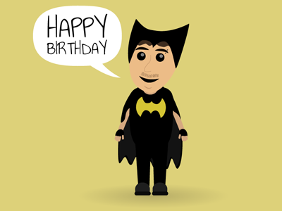 Birthday Card batman birthday character design