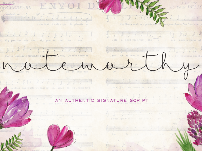 Noteworthy Signature Script Typeface