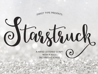 Starstruck Hand-lettered Script calligraphy font lettering script typeface typography