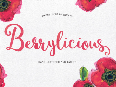 Berrylicious Hand lettered Typeface brush font calligraphy font lettering script typeface typography