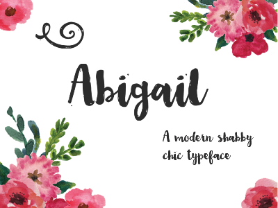 Abigail Brush Script brush script font lettering painted script typeface