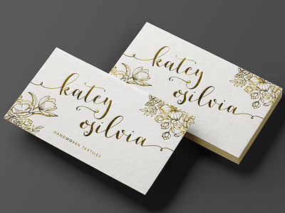Romantic Business Card Logo business card calligraphy font fonts hand lettered lettering script sweet type