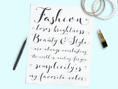 Fashionista Black "Type Specimen"