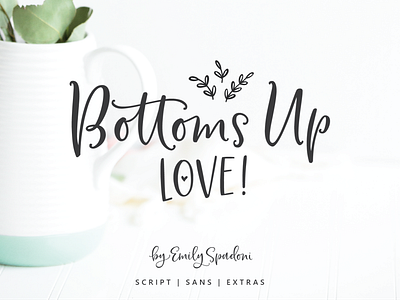 Bottoms Up Love Font Duo