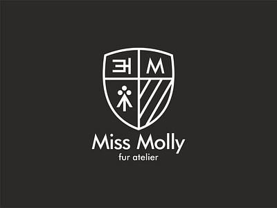 Концепция логотипа для мехового ателье Miss Molli branding graphic design icon logo ателье геральдика герб эмблема