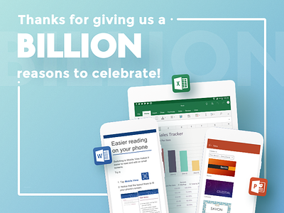 Thanks a Billion! android billion celebration downloads microsoft office studio91 wxp