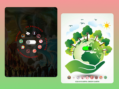 ON/OFF Switch awareness climatecrisis designdaily designforall designforchange designforgod designthinking figma figmadesign nature problemsolving ui uiux users ux