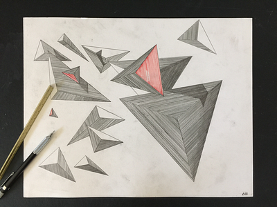 Triangles depth lines shapes tesallate triangles