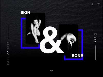 S & B black and white bone fashion grid human form minimal skin