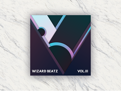 Wizard Beatz III album cover gradient league material design spartan