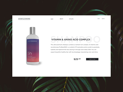 Honey and Chrome Product Page