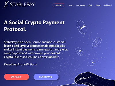 StablePay Landing Page graphic design ui