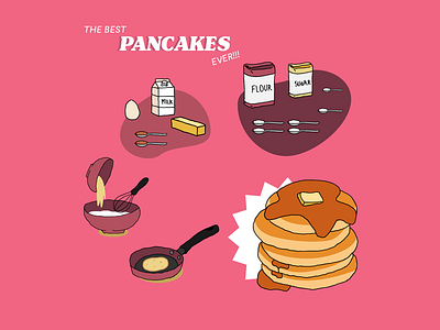 Pancake Recipe Challenge design graphic design icon illustration vector
