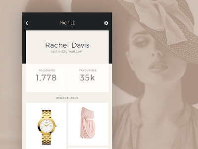 Celebrity Fashion App – Profile View