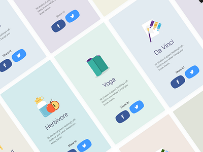 Appless – Badges achivement app badge colorful grid illustration mobile pastel ui ux