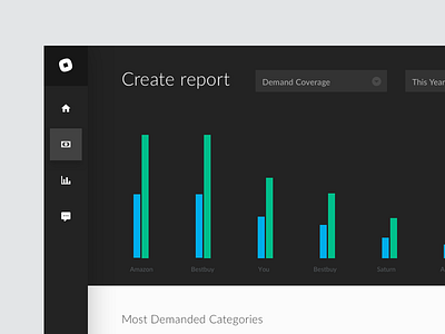 Square – Create report app charts commerce ecommerce line chart product report shop statistics stats ui web