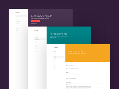 globtra – Styleguide color guide icons kit style styleguide ui ui kit web