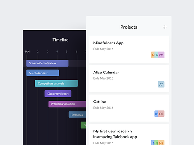 Talebook Mobile Experiments calendar clean dashboard homepage ios mobile projects timeline ui ux whitespace