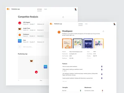 Talebook – Competitor Analysis app chart charts clean positioning statistics ui ux web