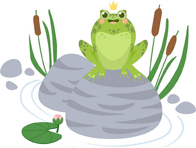 Princess Frog design frog illustration vector
