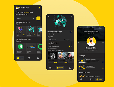 Doov App(my own) UI UX Design By Bhaskar app design ui ux vector