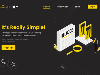 Jobly Website Landing Page UI UX