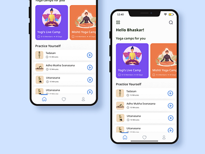 Yoga App UI Design design figma ui uiux ux uxui