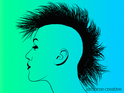 Mohawk Hair adobe illustrator hair illustration mohawk photoshop ui gradient